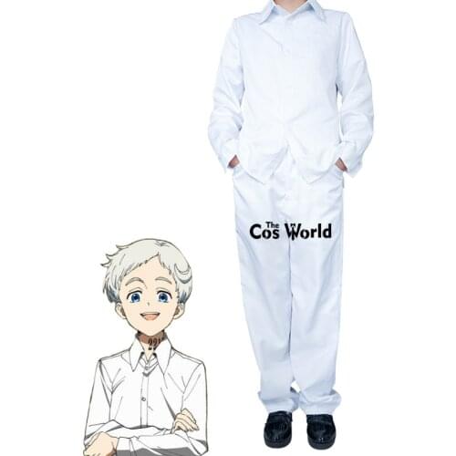 The Promised Neverland Yakusoku no Neverland Norman Shirt Pants School Uniform Outfit Anime Cosplay Costumes