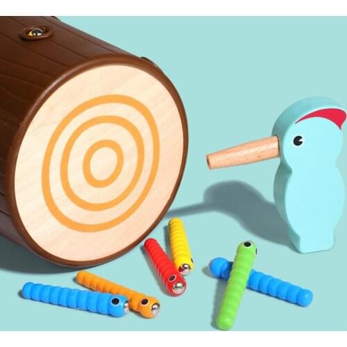 1PC Brain Developmental Catching Bug Game Toy Hand Motor Skill Training Toy for Baby Birds Feed Game Education Toy