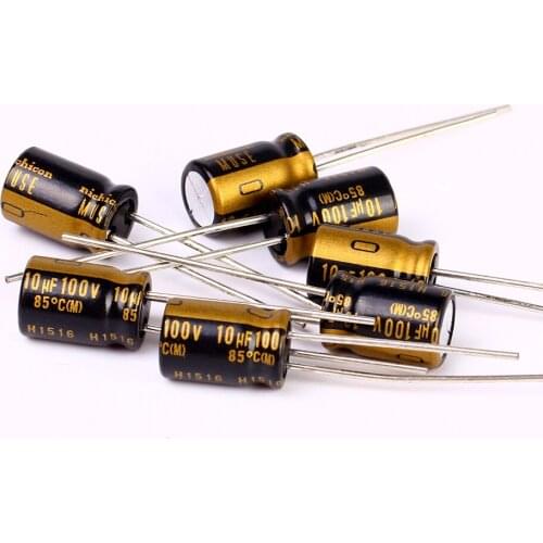 10PCS/LOT NICHICON 100V10UF 8X11.5 MUSZ KZ SERIES Electrolytic capacitor