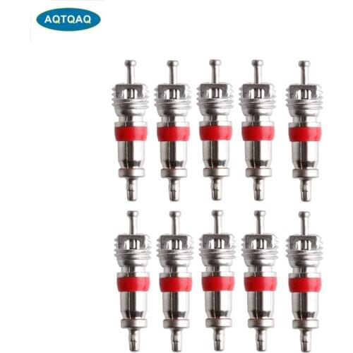 10Pcs/Lot Zinc alloy Car Bike Motorcycle rubber hose tubeless type valve insert valve core