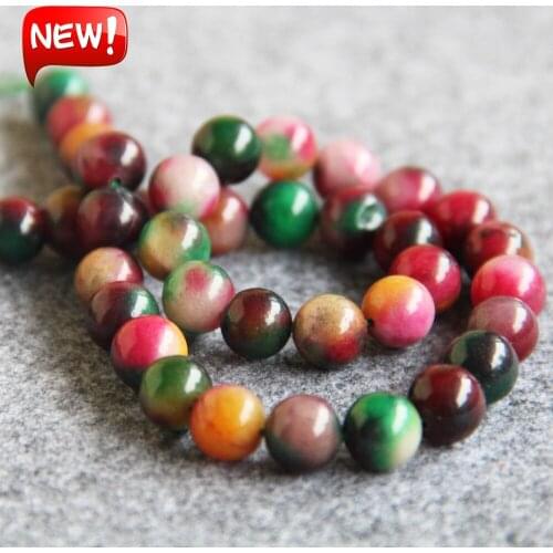 2021 New For Necklace&Bracelet 10mm Multicolor Chalcedony Beads Round DIY Beads Hand Made Natural Stone 15inch Jewelry Making