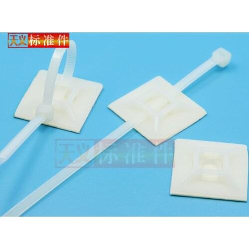 50pcs 3M adhesive Self-adhesive Tie Mounts Beam line card Cable management clip Wiring Accessories cable Tie Positioning pieces