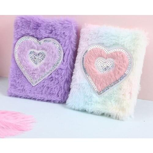 1PC Cute Notebook And Journal Diary Plush Notepad Dog Line Agenda Planner Organzier Back To School Note Book 14*10cm 3 Style