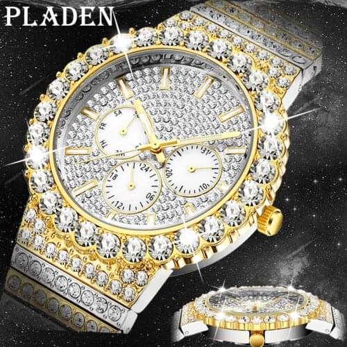 PLADEN Women Watches Luxury Watch Women Fashion 2021 Date Week 18K Gold Ladies Watches Quartz Wristwatch AAA Give Someone A Gift