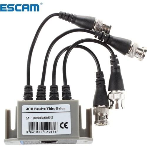 ESCAM 4-Channel Video Balun BNC UTP CAT5 Transmitter for CCTV/ Surveillance Camera Trend