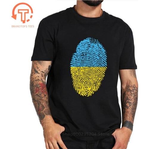 Ukraine Flag Fingerprint Sebastopol T Shirt Men Cool Short Sleeve Fashion Custom Church of St. Andre Team UKR T-Shirts Kiev Tees