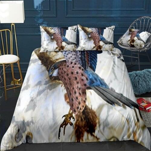 Bird blue Quilt Cover Pillowcase 3Piece Comforter Bedding Set With Pillow Case Single Double Duvet Cover Home Decora