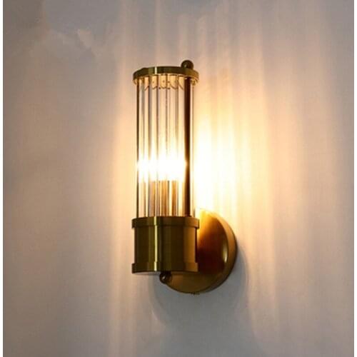 Lustre Crystal Wall Lamp Bronze Bedroom Led Wall Lights Fixtures Living Room Wall Light Corridor Wall Sconce