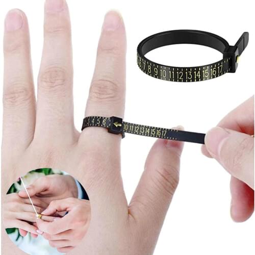 Finger Measuring Tool Ring Size Gauge Soft Ruler Ring Mouth Hand Circumference Size Number Tool Jewelry Accessory Measure Tool