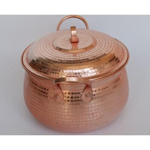 3.5L/4.5L/5.5L High Quality Pure Copper Pot Stew Steam Soup with Lid Thermal Cooker Casserole Steamer Handmade Soup Pot Hot Pots