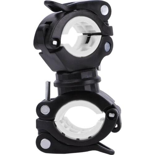 Bicycle Light Bracket Bike Lamp Holder LED Headlight Flashlight Clip Bike Handlebar Stand 360 Degree Rotating &T8