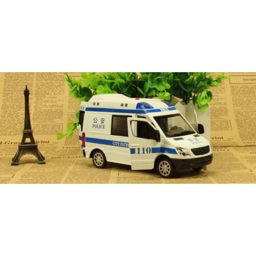 Model toy Vehicles Plastic Ambulance Alloy Model Toy Van Car Child Educational Electronic Flashing Children Birthday Gifts