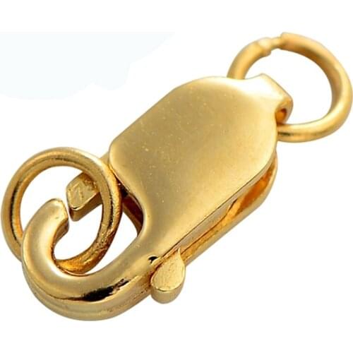 Real Pure 18K Yellow Gold AU750 Lobster Claw Hook Lobster Clasp DIY For Bracelet