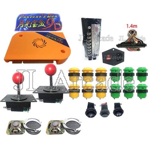 Newest Pandora Box 9D 2222 in 1 arcade version jamma game board full kit LED button for DIY video games machine mortal kombat