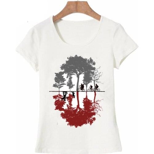 New Arrival T shirt women Stranger Things Design Ladies t-shirts Looking for the Upside Down T-Shirt Short Sleeve Tops Girl Tee