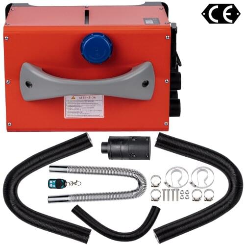 Air diesel Heater LCD Remote 5KW 12V For Trucks MotorHomes Caravan 4 Holes Red