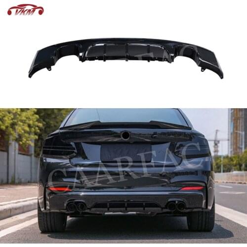 PP Material Carbon Look Rear Matte Gloss Black Rear Bumper Cover Fit for BMW 2 Series F22 M Sport 2014 2015 2016 2017