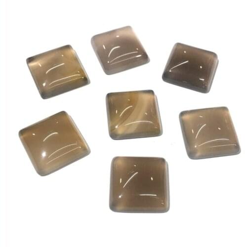 Simple Style 10 Pcs Sqaure Shape Green Turquoises Stone Pendant Gray Agates Fashion Jewelry