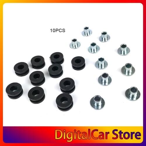 10X Motorcycle Grommets Bolt Rubber Kit For Honda For Yamaha For Suzuki Kawasak