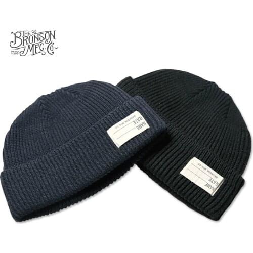 Bronson USN Watch Cap WW2 Cold Caps 80% Wool Winter Warm Thick Knitted Hat Military Outdoor Vintage Fashion Hats