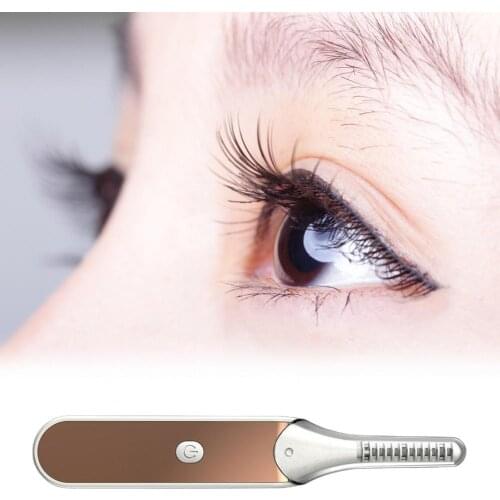 Electric Heated Eyelash Curler USB Rechargeable Eyelashes Curler Quick Heating Natural Eyelash Curler Long Lasting MakeupTools