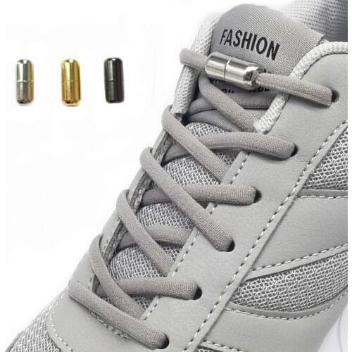 Elastic No Tie Shoelaces Semicircle Shoe Laces For Kids and Adult Sneakers Shoelace Quick Lazy Metal Lock Laces Shoe Strings