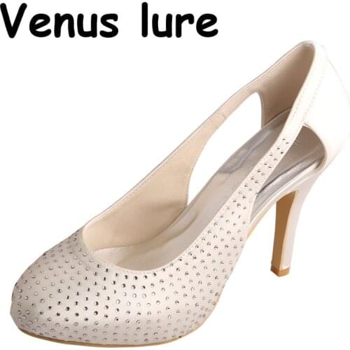 Wedopus Beading Dress Shoes Bling Bling Shoes Bridal Wedding High Heels