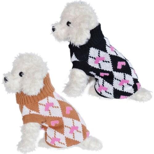 Warm Dog Sweater Cute Puppy Pet Christmas Clothes Kintted Sweaters For Small Mediumn Dog Puppy Cat Autumn Winter Costumes Outfit