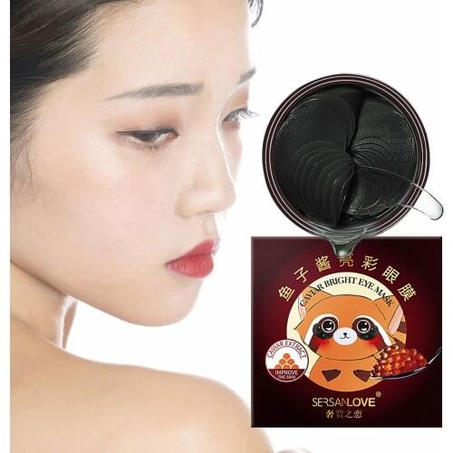 Black Caviar Eye Mask Moisturizing Face Masks Remove Eye Bags Improve Dark Circles Sleep Mask Eye Patches Skin Care cosmetics
