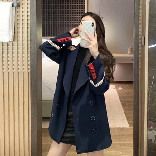 2020 Spring Autumn Coats new retro Hong Kong flavor chic casual small Suit Jacket womens Loose long-sleeved Blazers M132