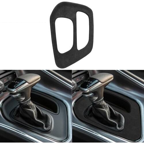 Suede LHD Car Interior Center Consoles Gear Shift Panel Decoration Cover Strip Trim for Dodge Raider Challenger 2015-2020