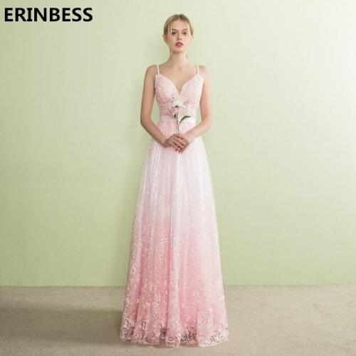 Vestido De Festa Pink Lace Evening Dresses Long Sexy Sweetheart Appliques Special Occasion Dresses 2019 For Women Evening Dress