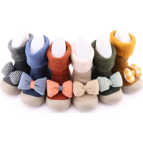 Winter Baby Toddler Non-Slip Anti-Off Foot Long Floor Knitted Socks Lamb Wool boots thick First Walker 7Kinds 5Size 831-1 KeDing