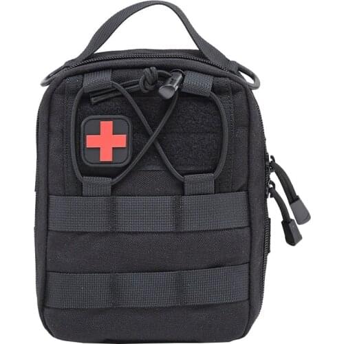 100Pcs/Lot Survival Camping Emergency Empty Bag Tactical Medical First Aid Kit Military Waist Pack Travel Tactical Pouch