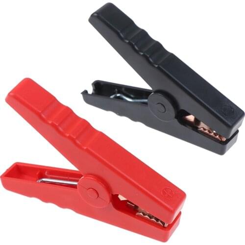 2pcs/lot 100a Electrical Crocodile Alligator For Electric Project Car Battery Micro Insulated Clips Clamps Connector 90mm