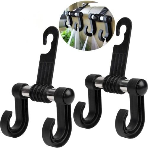 2Pcs Universal Car Accessories 2in1 Hook/ Headrest Car Hook Hooks Seat Hanger Accessories