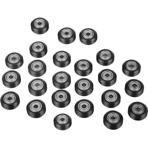 24Pcs CNC Plastic POM Wheel with 625Zz Idler Pulley Gear Passive Round Wheel Perlin Wheel for CR10 Ender 3