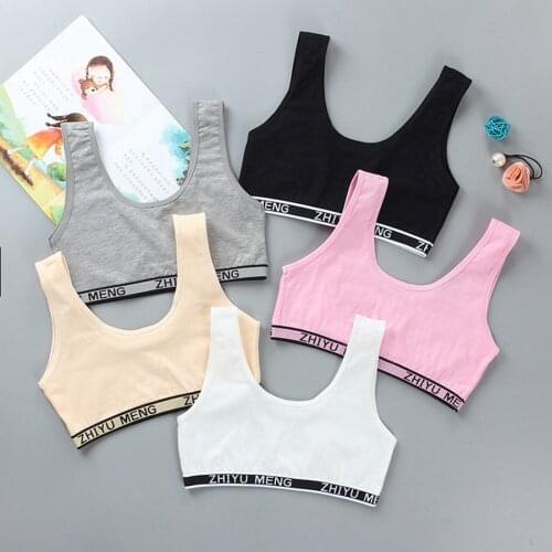 3pcs/set Teen Bra Girl Vest Teenager Training Bra Summer Kids Underwear Girls Sport Top Adolescente Teen Clothing 8-16 Years