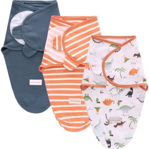 3PCS/set Baby Swaddle Blanket Newborn Cocoon Wrap Cotton Swaddling Bag Baby Envelope Sleep Sack Bedding Newborn Swaddle