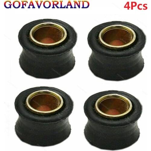 4Pcs 10mm Universal Rear Shock Absorber Cushion Rubber Ring Bushing Part Replacement For Motorcycle Bike