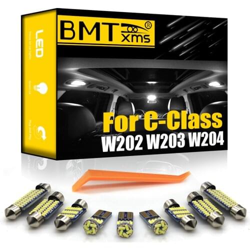 BMTxms Canbus For Mercedes Benz C Class W202 W203 W204 W205 S203 S204 C203 C204 Car LED Interior Dome Map Light Kit