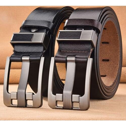 Big Large Plus Size 140 150 160 170cm Vintage Pin Buckle Men Belt High Quality Cow Genuine Leather Luxury Strap Male Belts Jeans