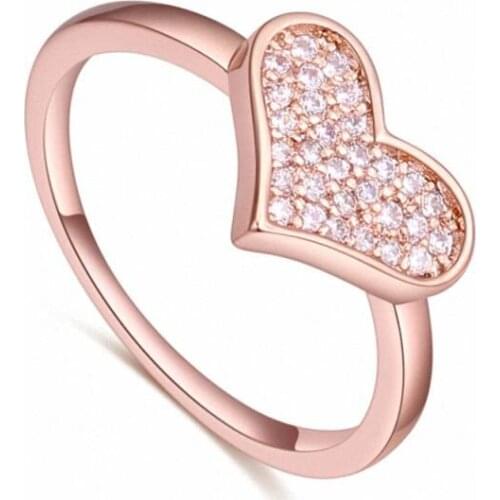 TRACYSWING Brand Real AAA Zirconia Micro Inlays Rose Gold Color Ring Party For Women Valentine Gift Th-130577