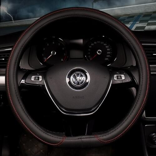 D series Micro Fiber Leather Car Steering Wheels Covers 38CM/15'' Steering Wheel Hubs Car Styling,For VW GOLF 7 2015 POLO JATTA