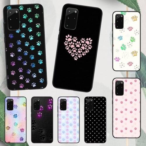 Comic Dog Foot Paw Phone Case For Samsung A50 A51 A71 A20E A20S S10 S20 S21 S30 Plus ultra 5G M11