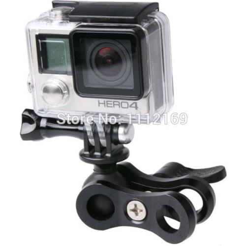 Double Socket Arm Mount with 1 inch Rubber Ball Adapter for Gopro