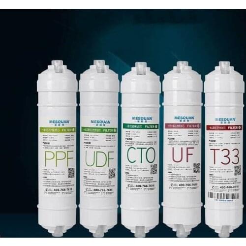 Water Purifier Filter Integrated Reverse Osmosis Ultrafiltration Set Korean PP Cotton Activated Carbon UDF CTO T33 Cartridge
