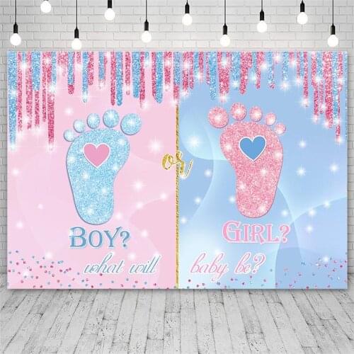 Avezano Photography Backdrops Baby Shower Birthday Boy or Girl Pink Blue Background For Photo Studio Photophone Photozone Decor