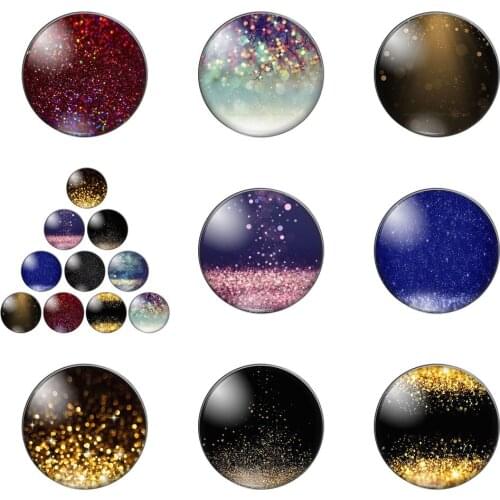 Shinning Stars Dots Lights Beauty Mixed Round Photo Glass Cabochon Demo Flat Back Making Findings Handmade DIY Accessories