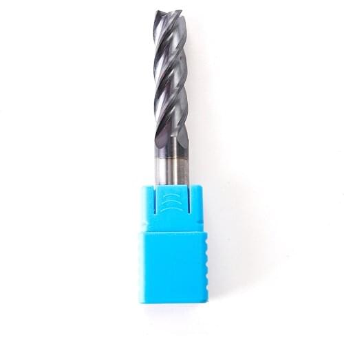 ZGT 1PC Tungsten Steel Milling Cutter End Mill HRC50 4 Flute Milling Tools CNC 4mm 6mm 8mm 10mm 12mm 14mm 16mm 18mm 20mm Endmill